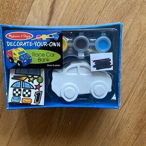 ➡️2/$20❗️⬅️ NIB❗️Decorate- your- own Race Car Bank